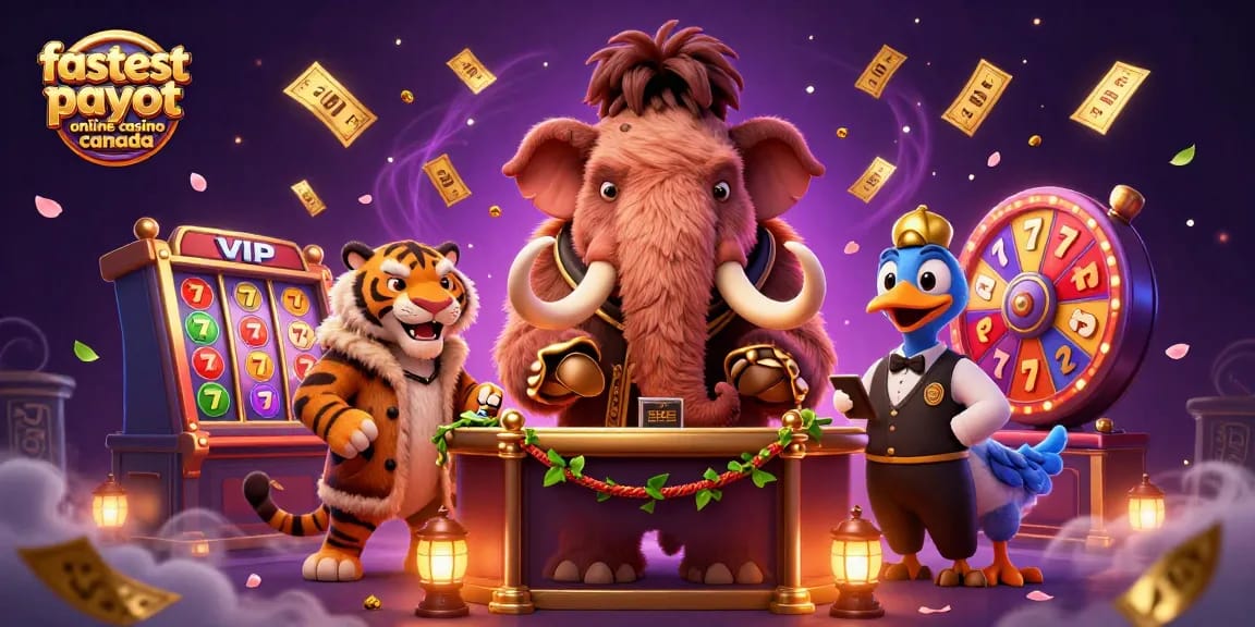 Experience the excitement of the fastest payout online casino Canada with vibrant casino characters and action!